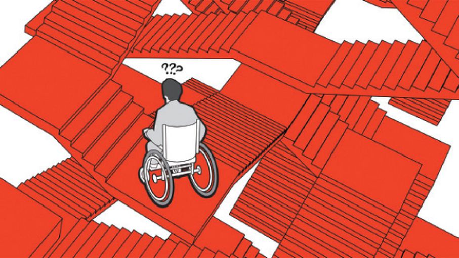 المجتمع يجهل إلى حد كبير احتياجات ذوي الإعاقة وبخاصة فيما يتعلق بمشكلة التنقل-(أرشيفية)